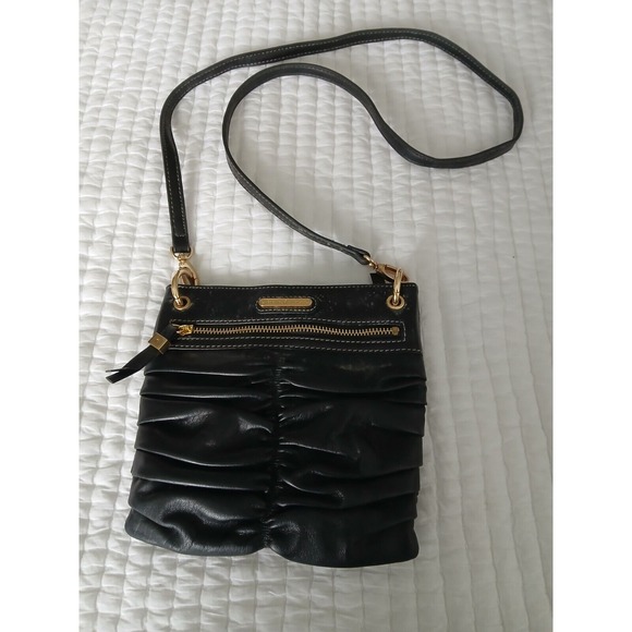 Etienne Aigner Crossbody Bag Soft Black 100% Leather  In Excellent‎ Condition - Picture 1 of 7